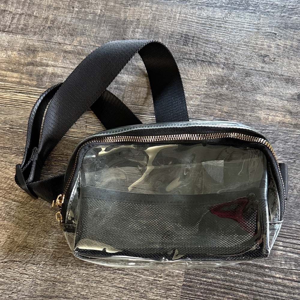 Transparent Black Crossbody Bag